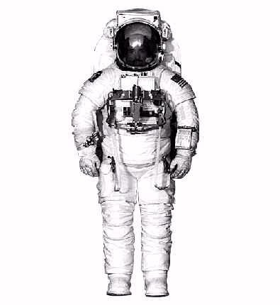 images of space suits. Wiley Post in one of the first space/pressure suits, and NASA's current 